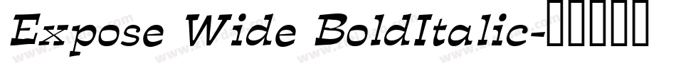 Expose Wide BoldItalic字体转换